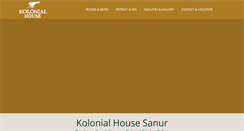 Desktop Screenshot of kolonialhouse.com