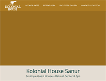 Tablet Screenshot of kolonialhouse.com